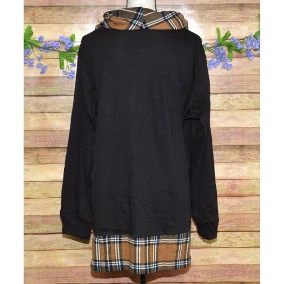 NWT Valolia Ladies Pullover Cowl Neck Long Sleeve Tunic Top Size XXL Faux Cardig - Picture 5 of 9